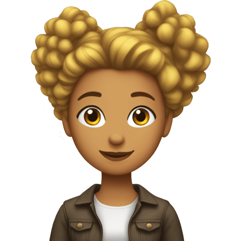 chica de pelo esponjado emoji