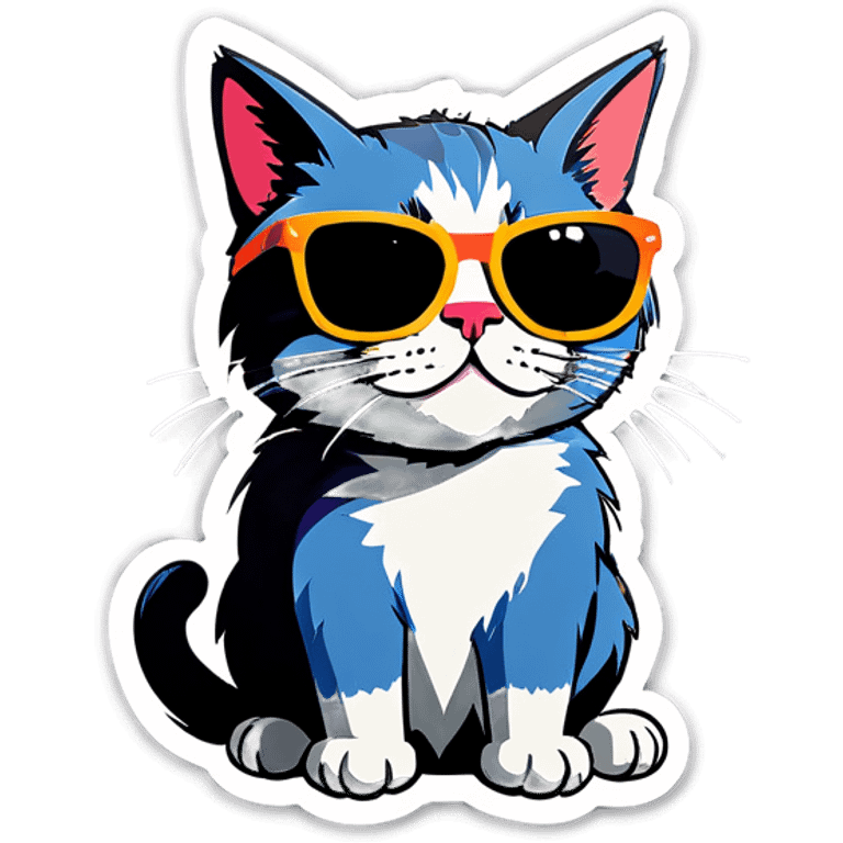 Cat with sunglasses emoji