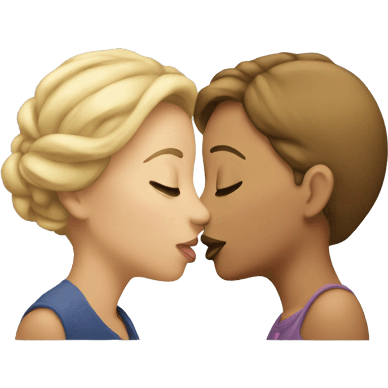 Two women kissing  emoji