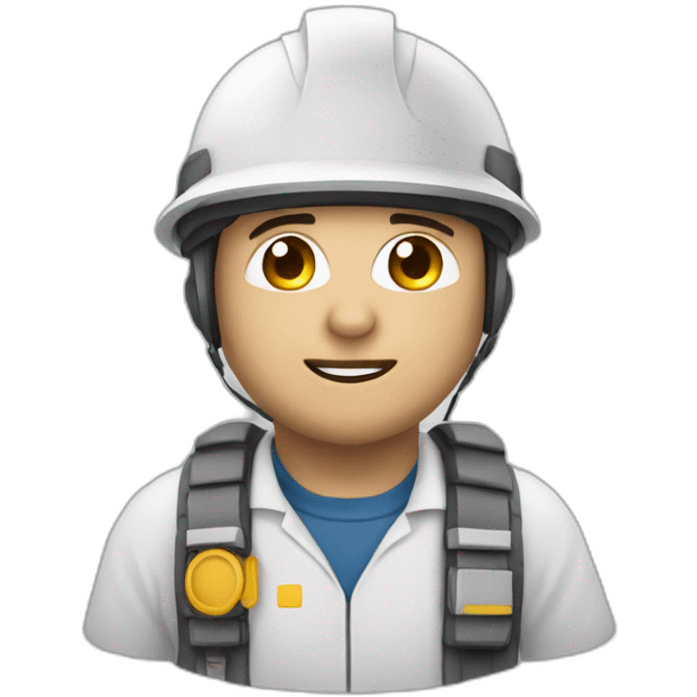 ingeniero con casco blanco  emoji