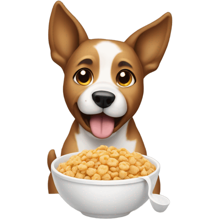 Dog eating cereal  emoji