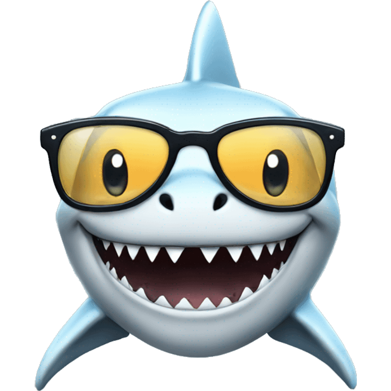 Shark with glasses emoji