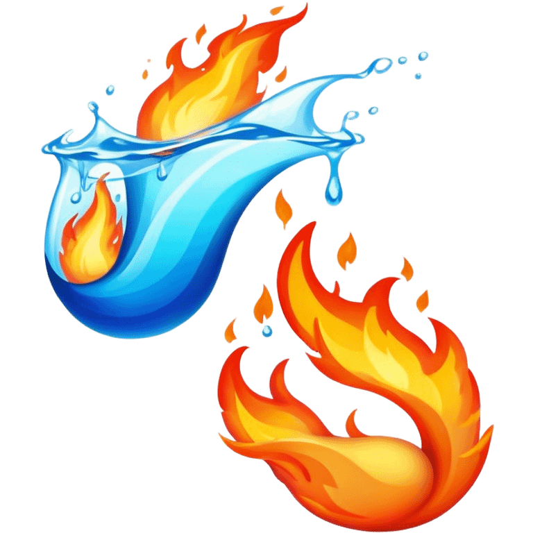 fire and water emoji