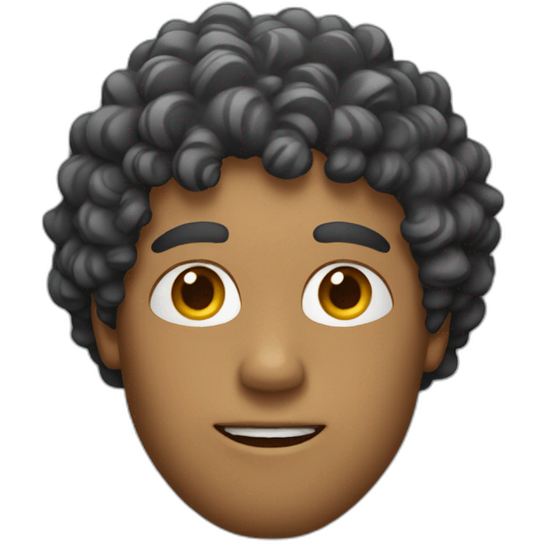 Man with curly hair  emoji