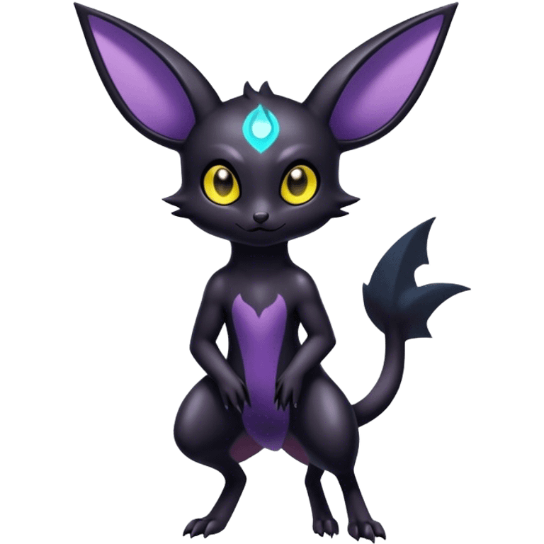 Shiny Dark Noibat-Umbreon-fusion-hybrid full body emoji