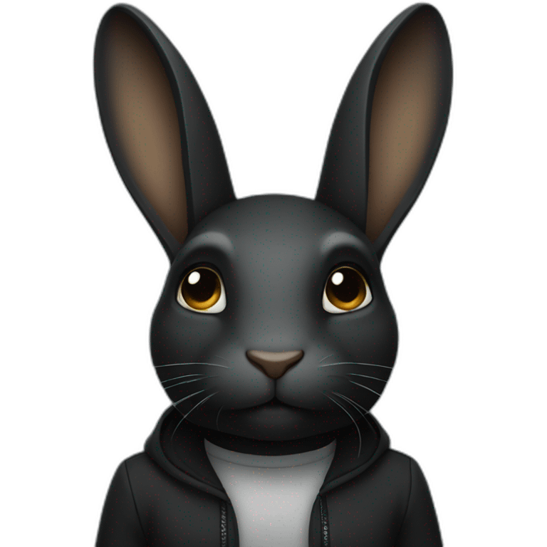 Lapin noir emoji