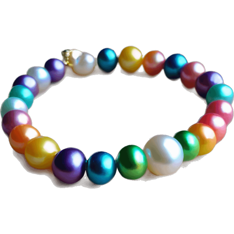 kid friendhip colorful pearl bracelet emoji