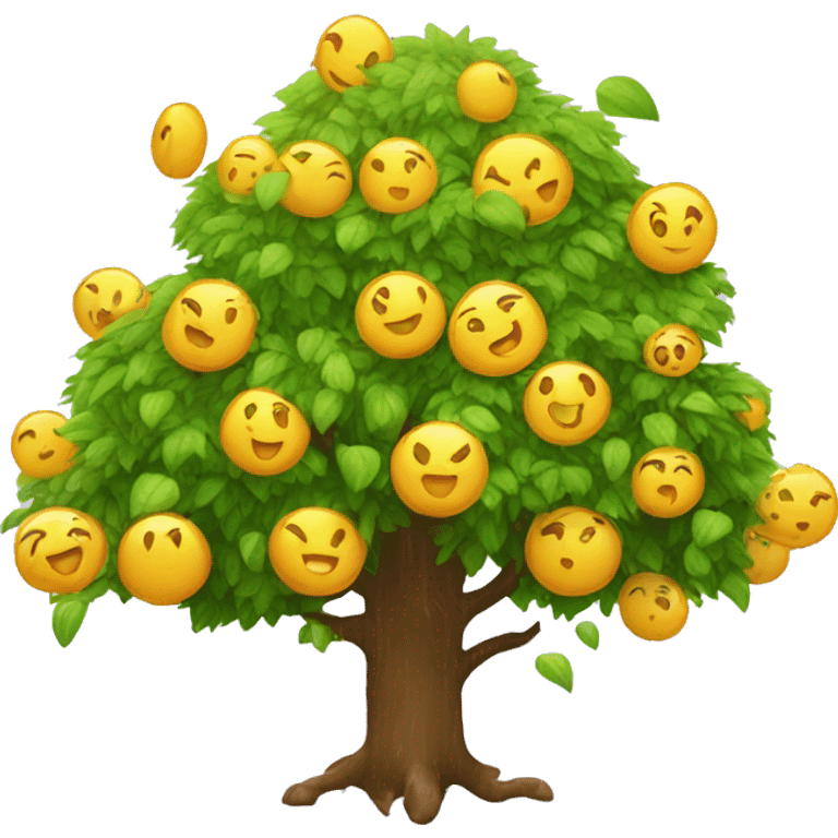 fox rain tree sun emoji