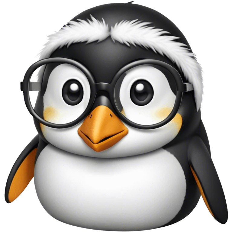 Penguin with glasses emoji