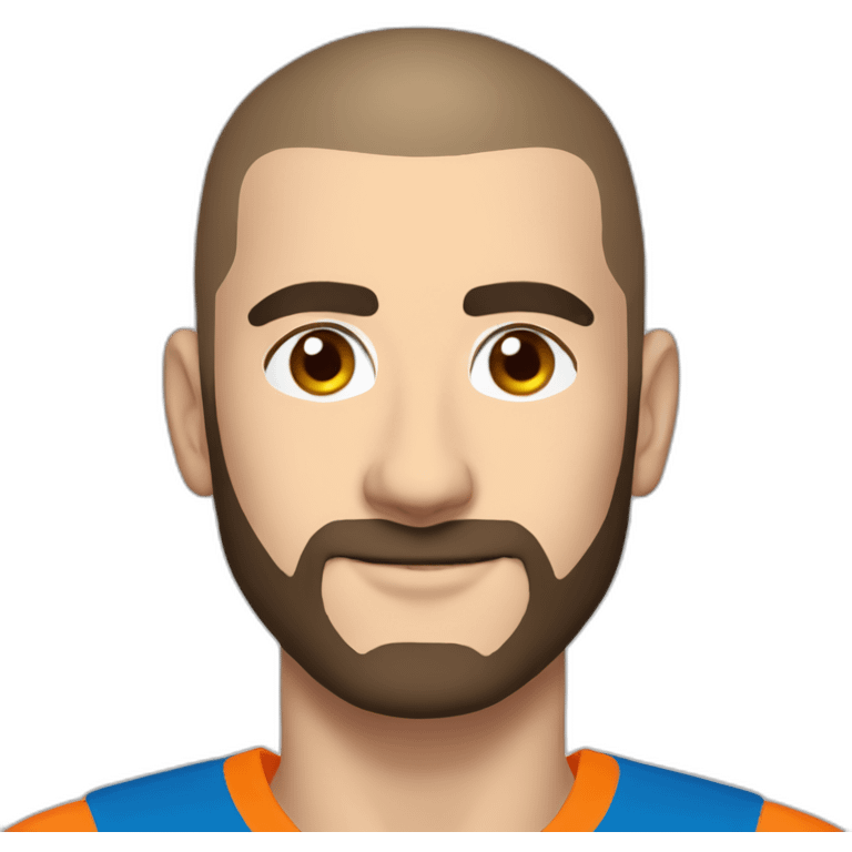 Benzema in orange emoji