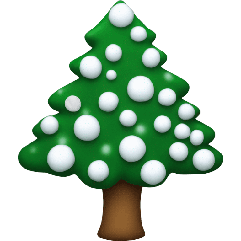 Christmastree with snow emoji