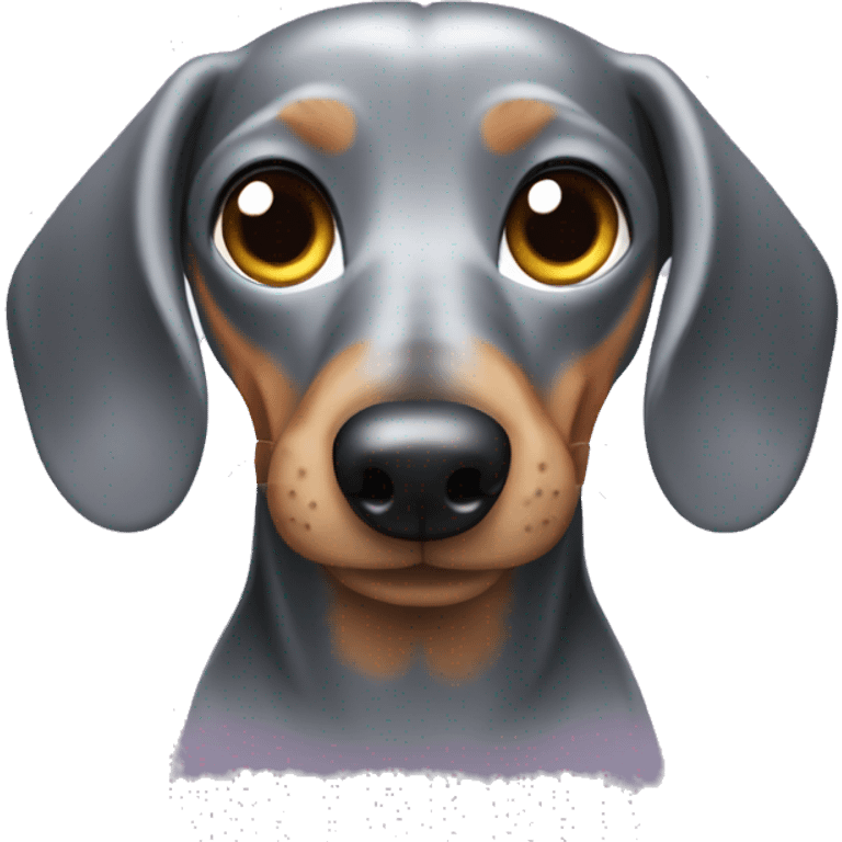 Silver dapple dachshund emoji