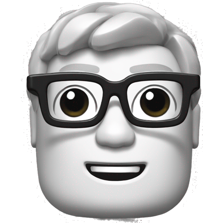 Lego head with glasses emoji