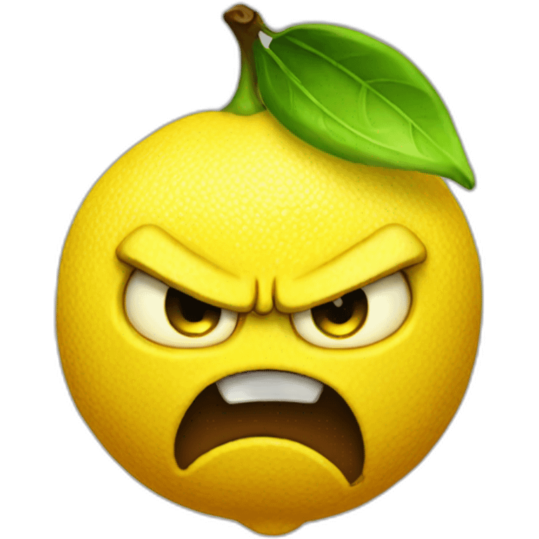 Angry gaming lemon emoji