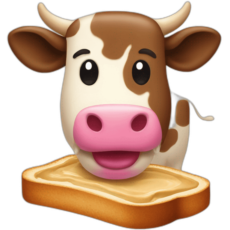 Peanutbutter and jelly cow emoji