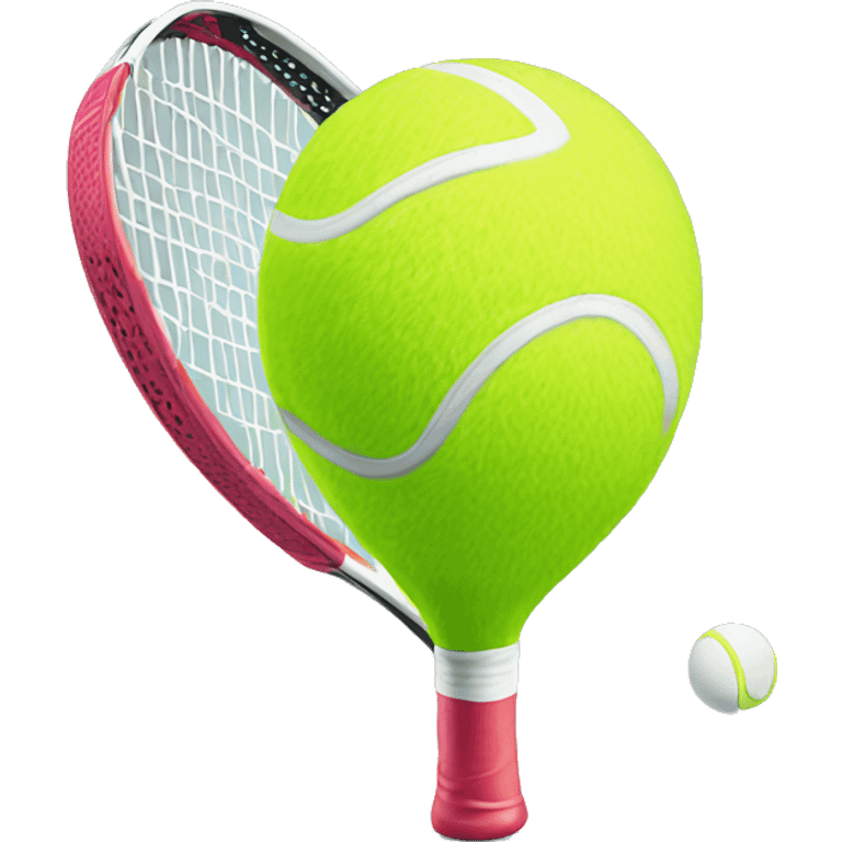 Tennis racket with a ball  emoji