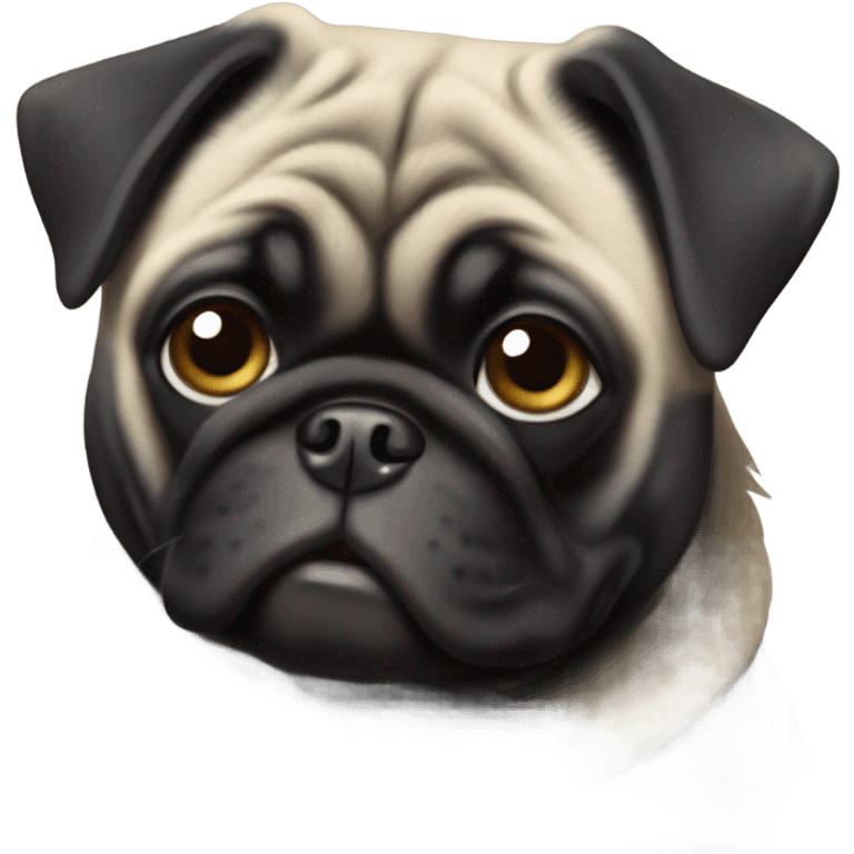 Black pug emoji