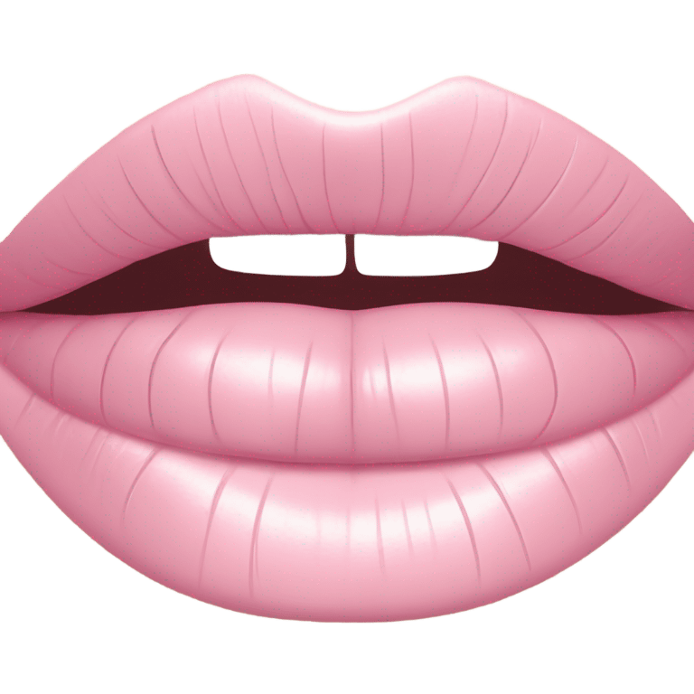 Pastel pink lipstick print  emoji