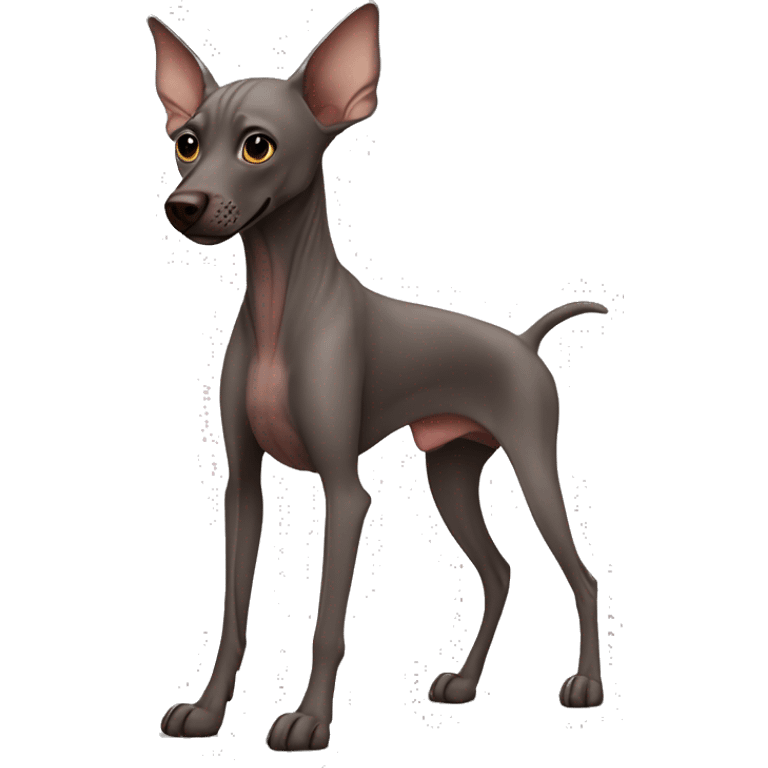 Hairless dog with dark brown skin xoloitzcuintle emoji