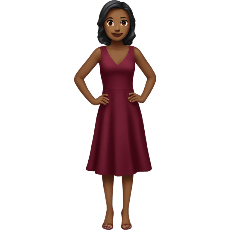 Beautiful maroon dress emoji