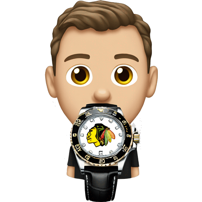 Jonathan Toews as a Rolex watch emoji