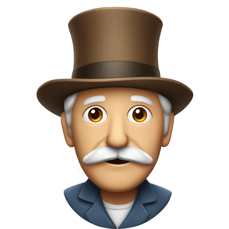 Old man with a moustach with a birthday hat emoji