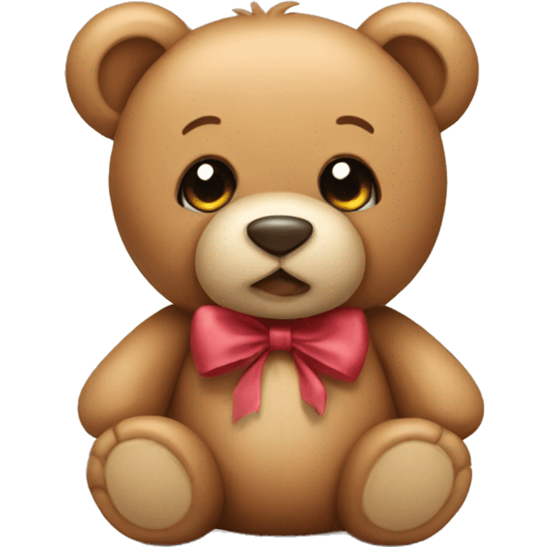 Teddy bear with bow emoji