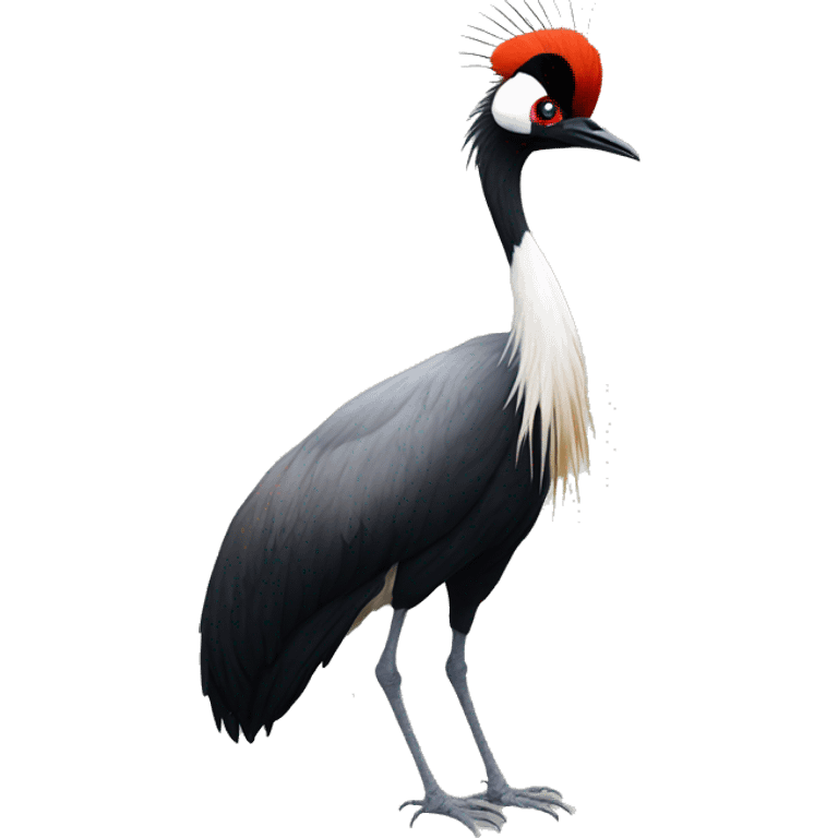 Black crowned crane emoji