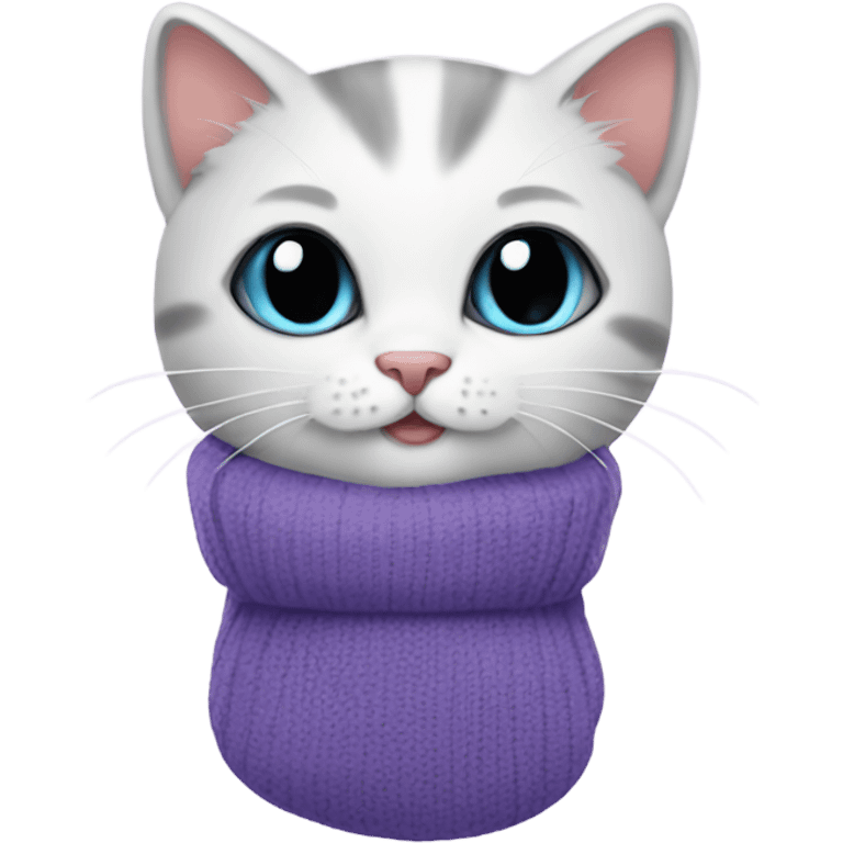 Kitten wearing mittens emoji