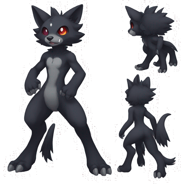 Dark FurSona Fakemon Full Body emoji