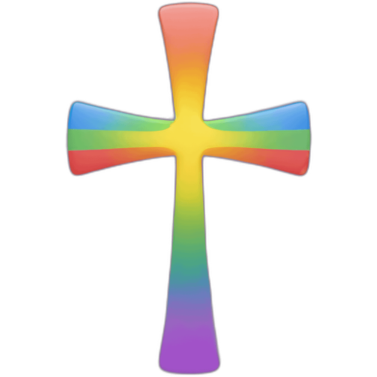 LGBT+ flag cross manji bouddhist in the middle emoji