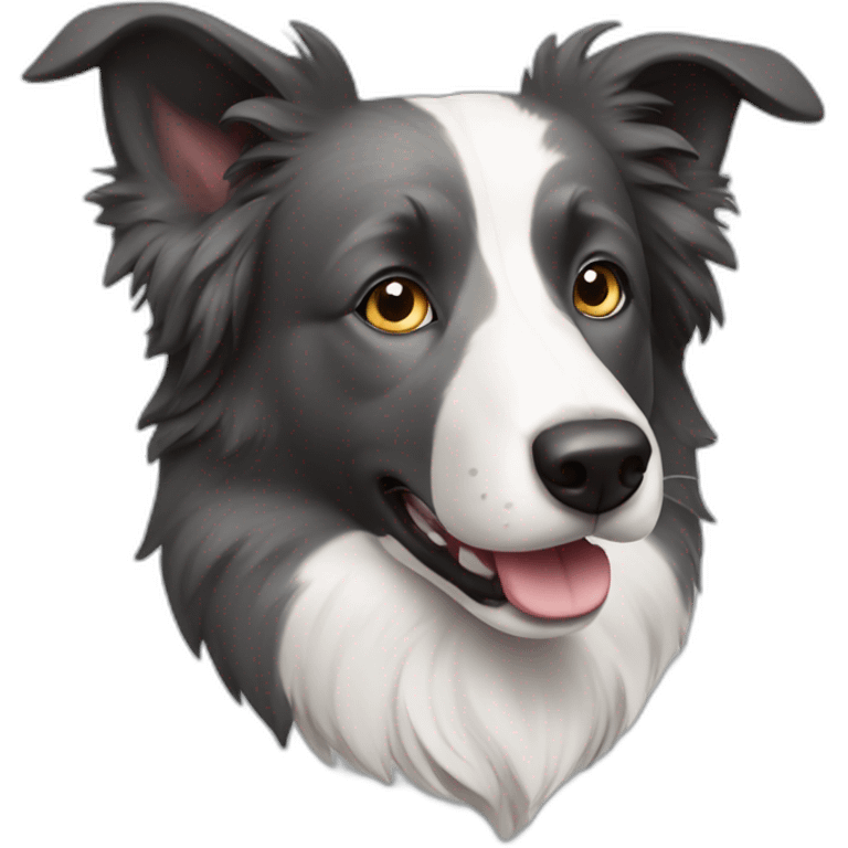 Grey Border Collie emoji