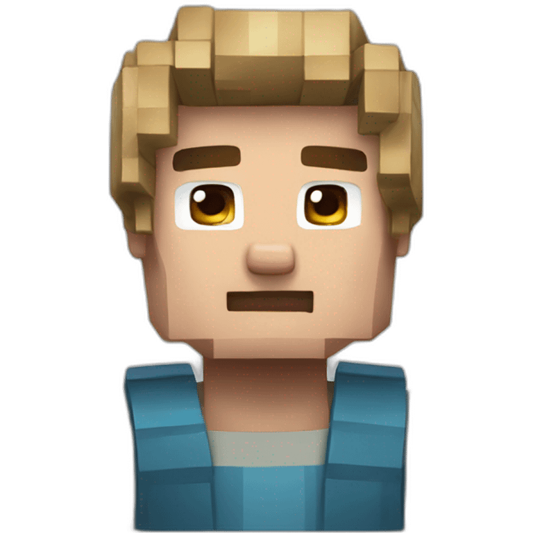 Steve Minecraft Realistic cartoon style  emoji