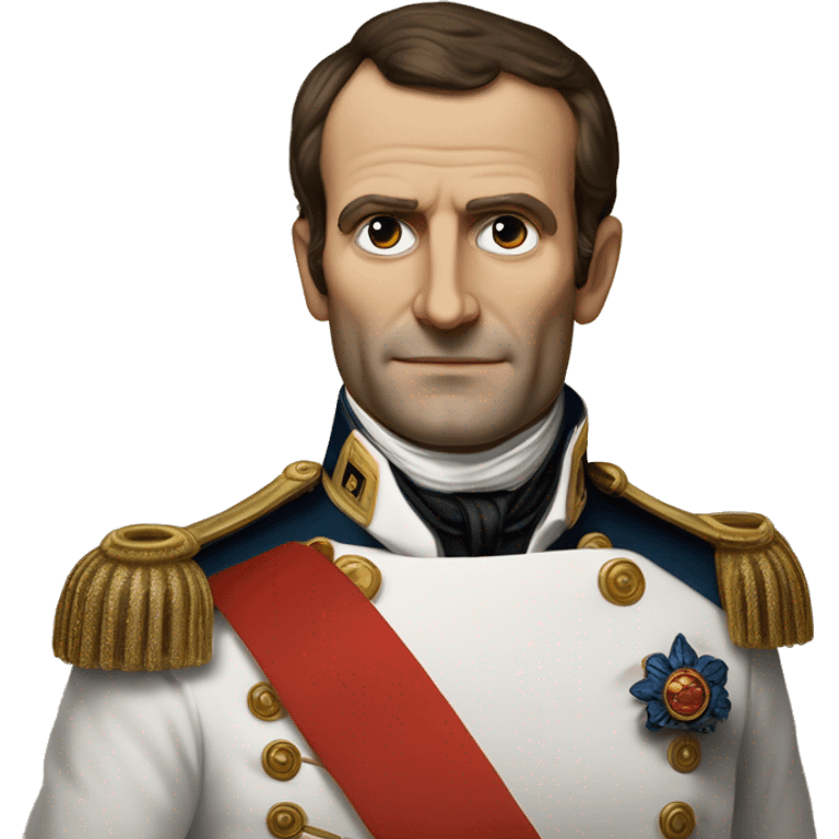 Emanuel Macron serre la main a Napoléon  emoji