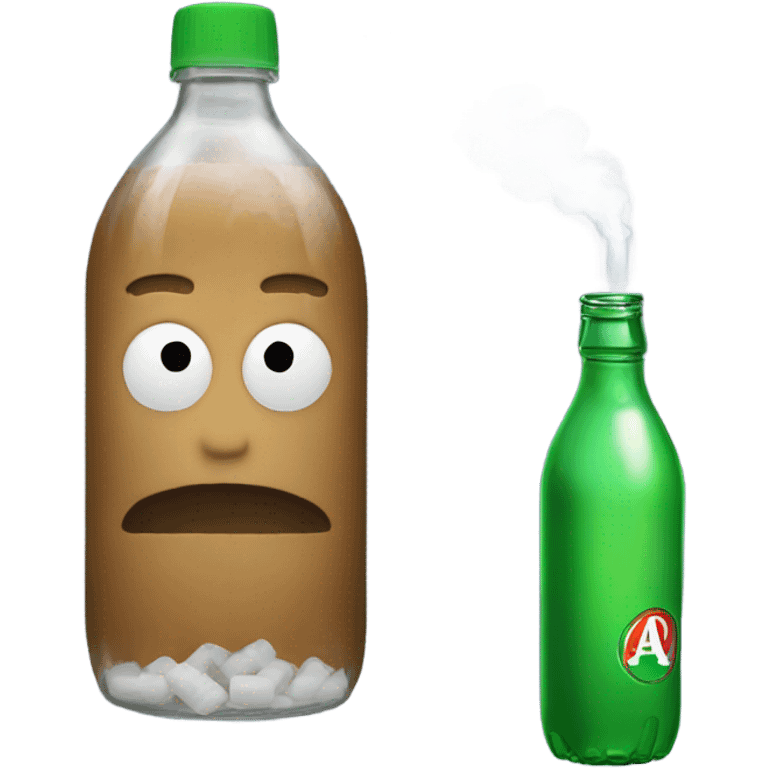 A sprite bottle smoking emoji