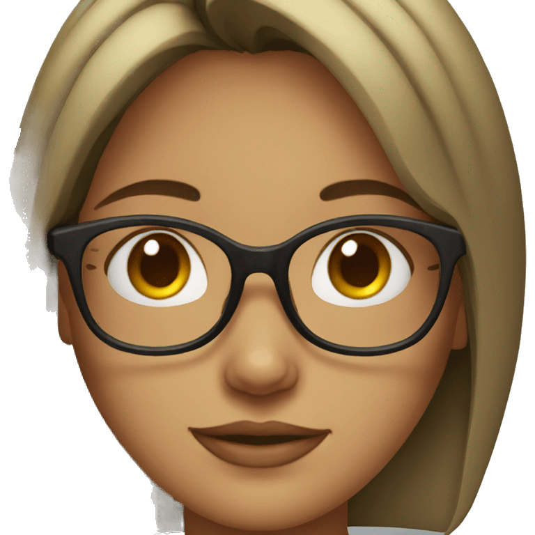 girl with glasses emoji