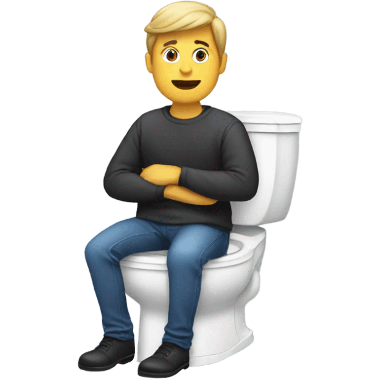 man in a toilet emoji