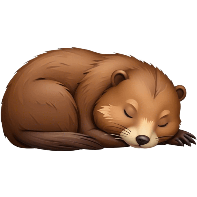 Sleeping beaver emoji