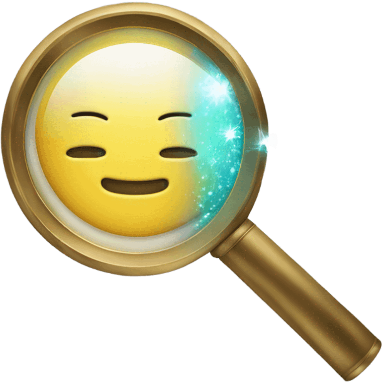 magnifying glass and sparkles emoji