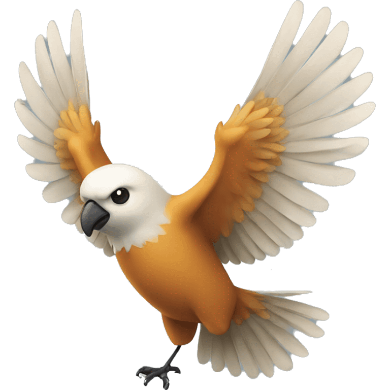 a bird with spread wings emoji