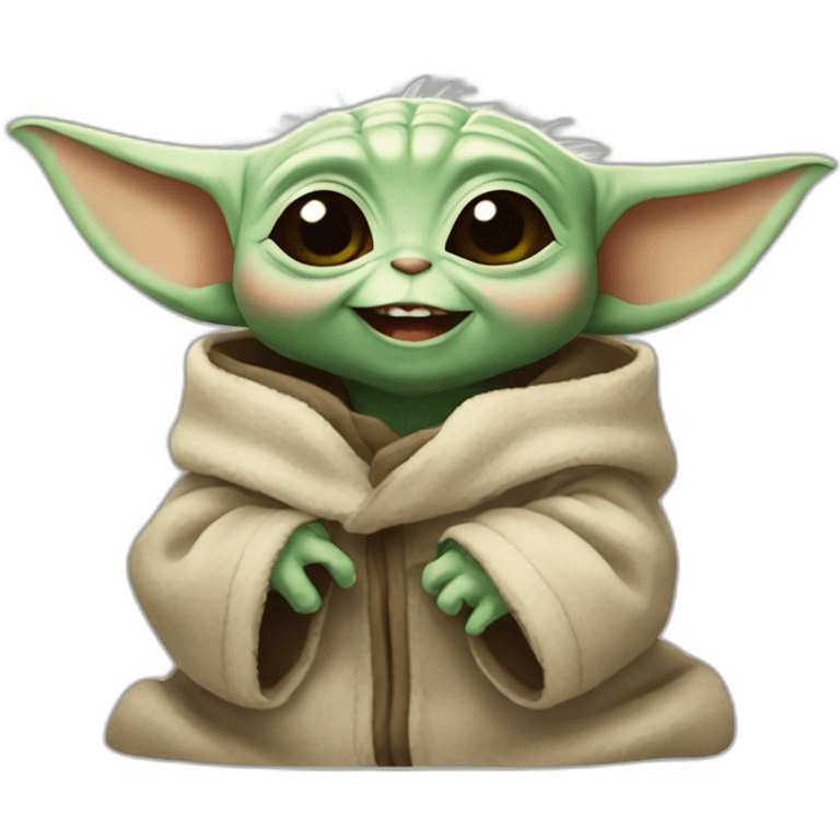 baby yoda laught emoji