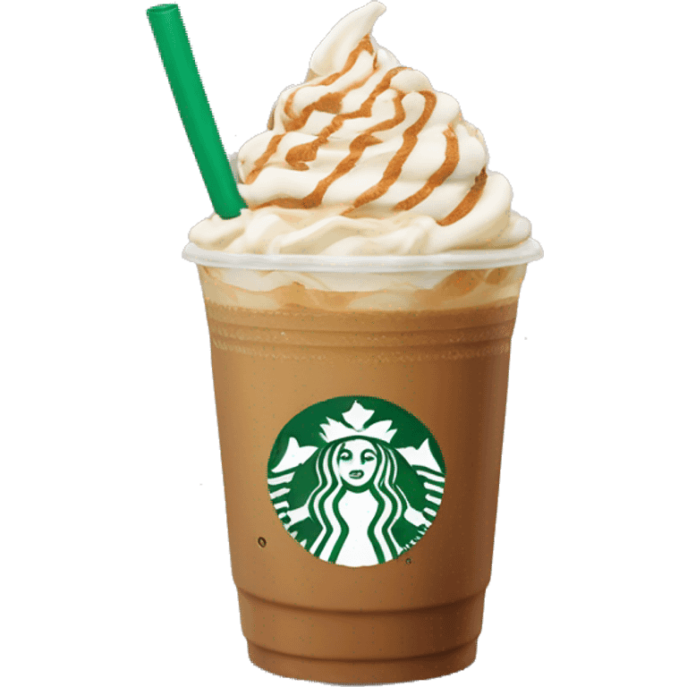 starbucks iced pumkpin spice latte emoji