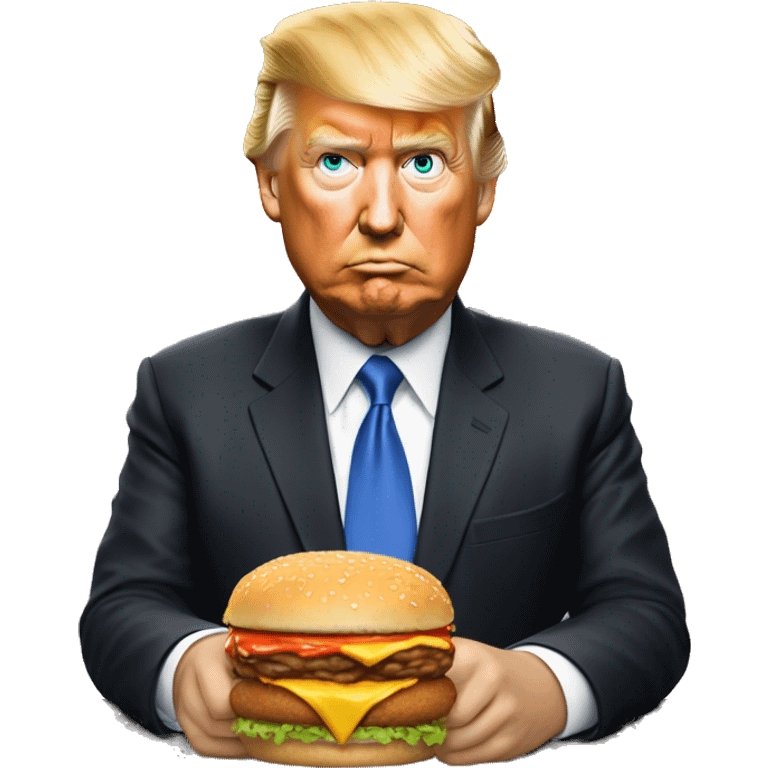 Donald trump eating McDonalds emoji