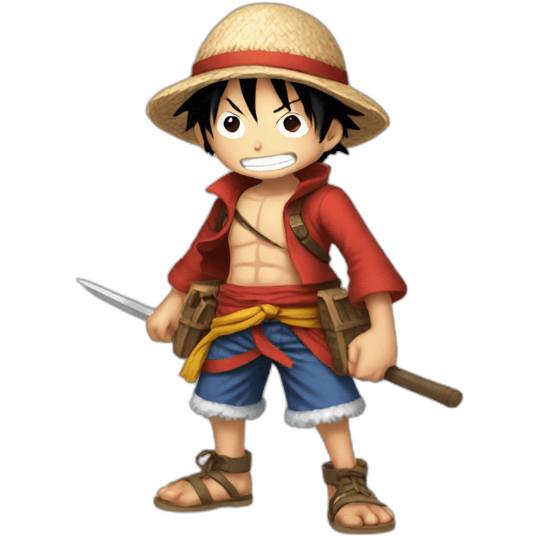 Mini luffy au combat emoji