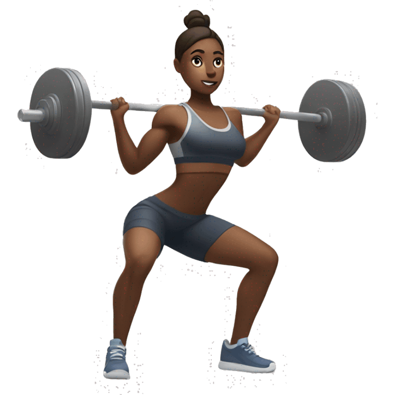 girl doing barbell hip thrusts  emoji