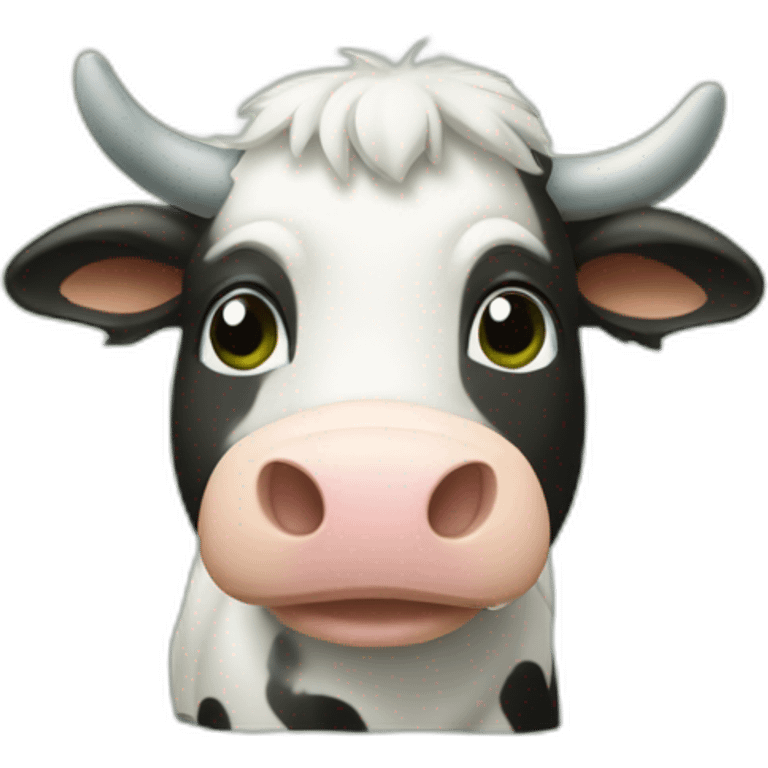 « vache avec des tâches vertes sur tout le corps » emoji