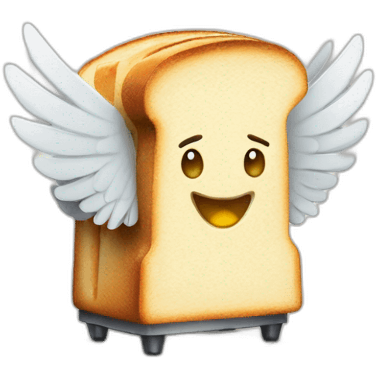 Clapping toaster with wings emoji