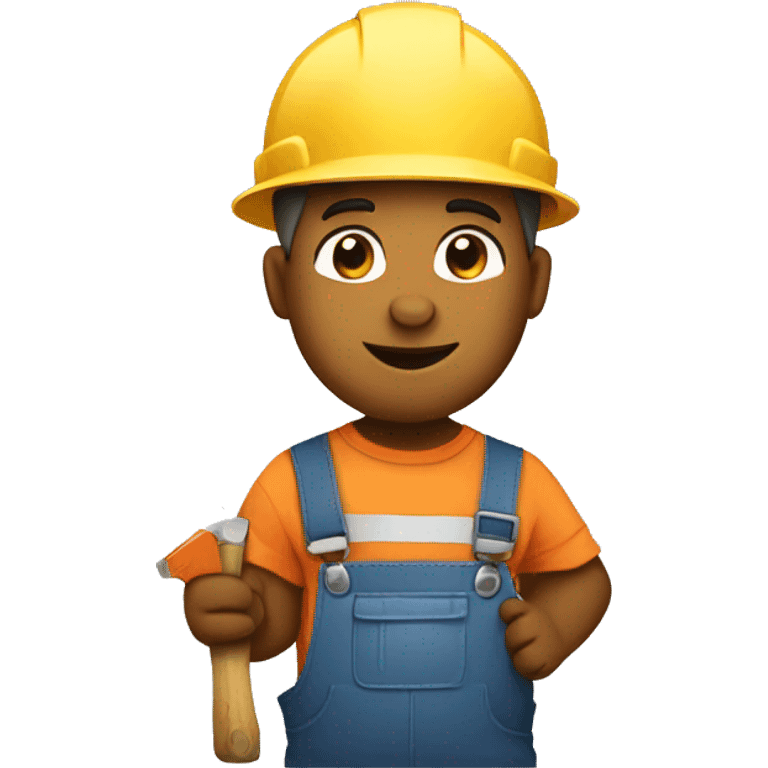 a gopher as construction worker emoji