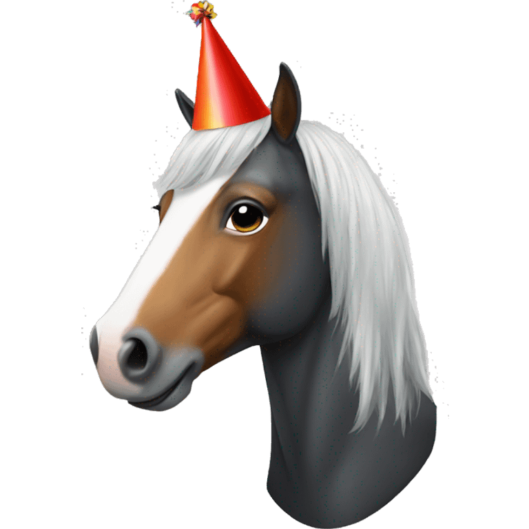 horse with a party hat emoji