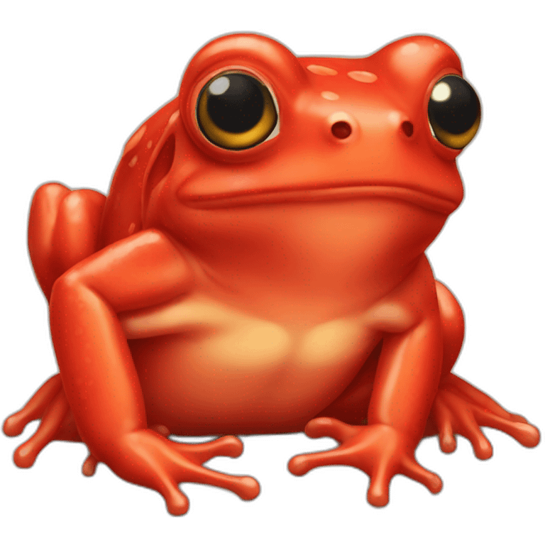 Red blood frog emoji